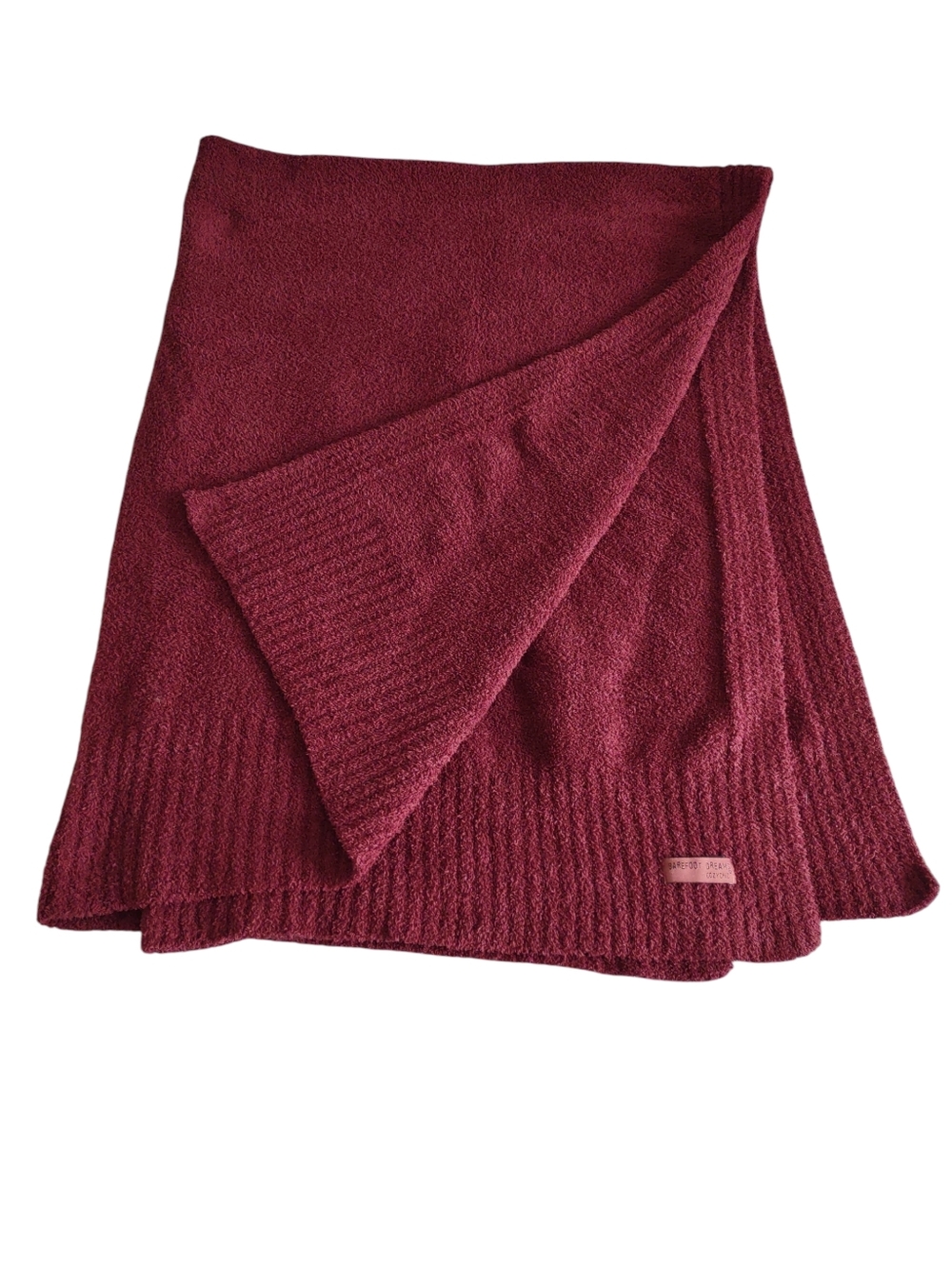 Barefoot Dreams CozyChic Knit Red Blanket